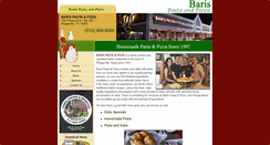 Desktop Screenshot of barispizzaandpasta.com
