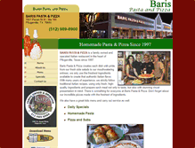 Tablet Screenshot of barispizzaandpasta.com